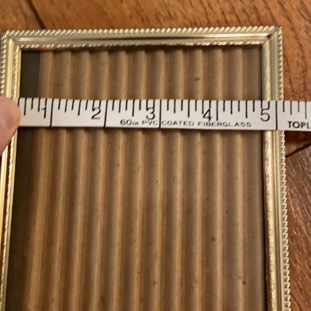 Vintage Gold Colored Pressed Metal Frame